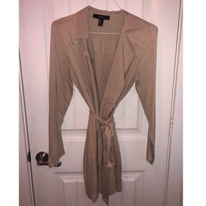 Tan trench coat